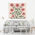 thumbnail image 2 of Yayeee Tapestry Wall Hanging for Bedroom 80" x 60" Living Room Home Wall Art Decor, Light Pink Flowers, 2 of 7