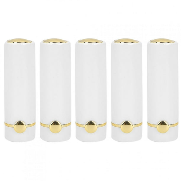 Tubo de lápiz labial DIY, contenedor de lápiz labial portátil blanco de 5 piezas, tubo de lápiz labial vacío, materiales ecológicos
