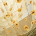 thumbnail image 4 of 37"x78.5" Sheer Curtains for Bedroom Living Room Yellow Blue Curtains Sunflower Butterfly Rod curtains, 4 of 4