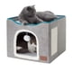 thumbnail image 1 of Casa Y Cama Plegable Para Gato Con Cojín Suave Modelo Gris, 1 of 4