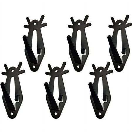 Deer Skull Wall Mount Kit - 6 European Style Skull Hooks for Indoor Outdoor Display | Includes 12 Screws & 12 Expansion Bolts | 3.95 Trophy Mounting Hardware