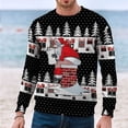 thumbnail image 2 of Men Women Winter Christmas Flannel Sweatshirt for Men Blouse Top Warm Stylish Men's Tall Sweatshirts Print Long Sleeved Sweatshirt Mens Sweatshirt Hoodies Casual Amusing Print Blouse Pullover, 2 of 7