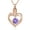 Purple, variant on Personalize Crystal Heart Cremation Urn Pendant Necklace for Cremation Ashes Urn Necklace Lockets for Human Ashes Memorial Jewelry