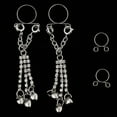 thumbnail image 2 of 1 par de anillos para pezones sin perforaciones para mujeres Anillos para pezones falsos Piercings con clip Campana de plata Yinane Nipplering no perforante, 2 of 8