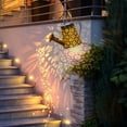 thumbnail image 4 of 36 LED Solar Fairy Kettle Light with S-Hook - 57cm Silver Wire Watering Can Design, Rechargeable 600mAh Battery, Perfect for Outdoor Decoration and Festivals, 4 of 6