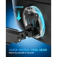 thumbnail image 4 of ARES WING Heavy Duty Single Monitor Arm - Fully Adjustable Monitor Mount for 17"-40" Ultrawide Screens up to 26.4 lbs with Clamp/Grommet Desk Mount and USB A/C, 75/100 Vesa Mount, Black, 4 of 8