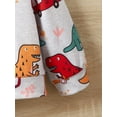 thumbnail image 6 of Mikrdoo Baby Boys Spring Autumn Tops 4-5 Years Toddler Boys Dinosaur Print Car Print Full Print Long Sleeve Casual Pullover Gray, 6 of 7