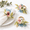 Natural-inspired, variant on Lavender Flower Napkin Rings Set of 4 Farmhouse Style Table Decor