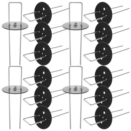 KAKOWELY U Shaped Metal Stakes for Landscaping 20 Pegs 15x3cm