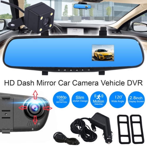 4 Inch HD 1080P 3 Lens Car DVR Dash Cam Vehicle Video Recorder Rearview Camera