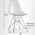 thumbnail image 2 of Aron Living Tower 17" Plastic and Chrome Steel Dining Chairs in Clear (Set of 2), 2 of 6