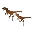 thumbnail image 2 of Estaca de jardín perfecl de metal con silueta de dinosaurio para decoraciones exteriores, 2 of 8