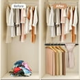thumbnail image 4 of Adjustable Closet Rod Hanging Clothes Heavy Duty Closet Extender Hanging Rod Space-Saving Clothes Hanging Bar Double Closet Hanging Rod Hanging Closet Organizer Closet Bar,2 Pack Black, 4 of 8