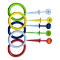 thumbnail image 3 of Juego de lanzamiento de anillos para niños, juego de lanzamiento de anillos y estacas, juguete educativo interactivo de aprendizaje, rompecabezas para, 3 of 8