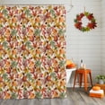 thumbnail image 2 of Fall Thanksgiving Fall Leaves Shower Curtain for Bathroom, Pastoral Gradient Leaves Waterproof Shower Curtains Washable Quick Dry with Hooks Bathtub Curtains 60x72 IN, 2 of 6