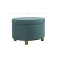 thumbnail image 2 of HomePop Round Storage Ottoman, 2 of 7