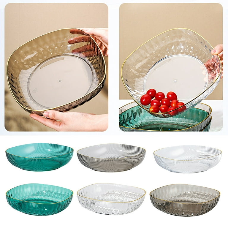 1Pcs Plastic Fruit Bowls - Crystal Bowls - Fruit Bowl For Kitchen Counter -  Plastic Fruit Holder - Fruit Basket Perfect For Fruit Storage & Serving &  Cooking & Baking & Kitchen