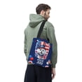 thumbnail image 3 of Patriotic Bichon Frise Celebrates 4th of July All Over Print 3D Canvas Tote Bag Bichons Dog Lovers Gifts Idea Reusable Handbag - 02009, 3 of 5