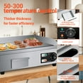 thumbnail image 3 of 22" Electric Countertop Flat Top Griddle 1600W 110V Non-Stick Commercial Restaurant Teppanyaki Grill Stainless Steel Adjustable Temperature Control 50~300℃, 3 of 7