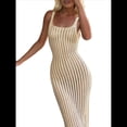 thumbnail image 3 of Vestido de Crochet para Mujer, Vestido Sin Espalda, Vestido Maxi de , Vestido de Punto Transparente. L, 3 of 9