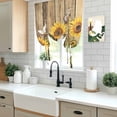 thumbnail image 5 of Farmhouse Sunflowers Tie Up Curtains for Windows, Adjustable Balloon Window Shades, Rustic Floral Buttterfly Wood Board Brown Kitchen Window Treatments Farmhouse Short Curtains 42"x45", 5 of 8