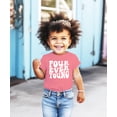 thumbnail image 2 of Retro Four Ever Young Shirt for Boys & Girls Groovy 4th Birthday T-Shirt for Kids Mauve Shirt 4T, 2 of 5