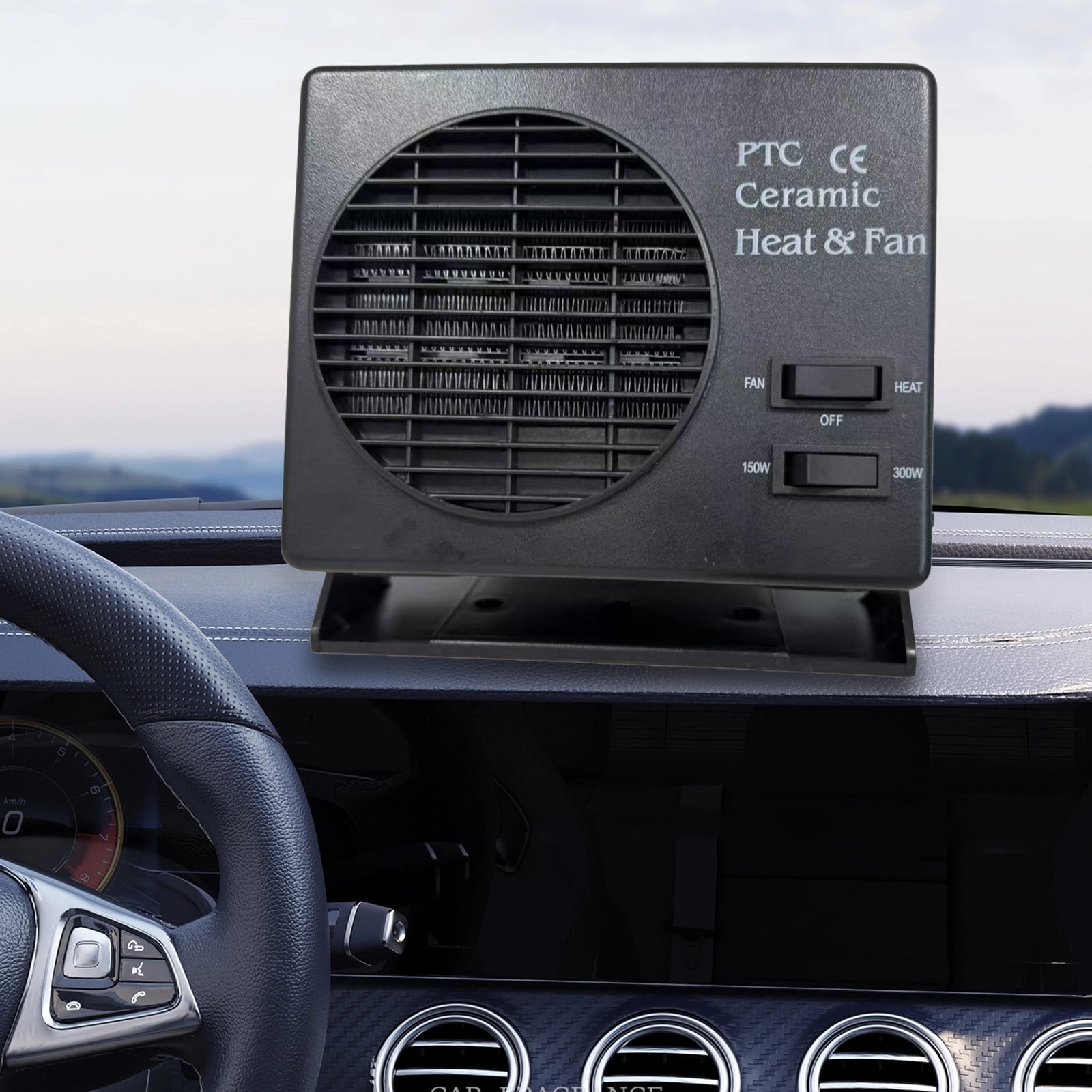 12V Car Heater, 150W-300W Ceramic Heating Fan, Powerful Defroster, Compact Design, For Vehicle Interior Warming