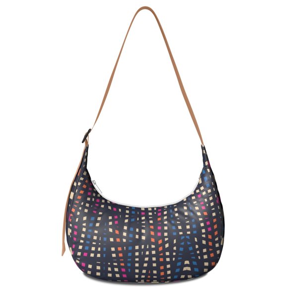 Sac Bandoulière Minimaliste Teinture sur Nœuds pour Femmes Chic en Velours Côtelé avec Sangle Réglable Sac à Bandoulière Abstrait pour Voyage Ou Magasinage