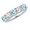 Aquamarine, variant on 1 to 6 Carat Round 14K White Gold LAB GROWN Gemstone and LAB GROWN Diamond Wedding Band (AAAA Heirloom Quality) Diamond 1 Carat Size-6