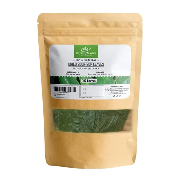 Dried Soursop Leaves From Ceylon Sri Lanka| 100 Leaves ~ 2oz (56g)