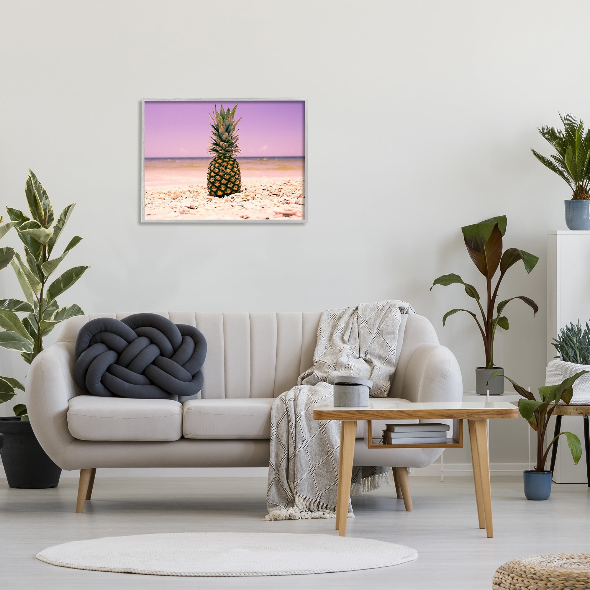 Stupell Industries Pink Purple Pineapple Beach, 24 x 30,Design by World Art Group