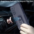 thumbnail image 3 of For Samsung Galaxy S22+ Plus Hybrid Tough Strong Dual Layer Hard PC TPU with Flat Magnetic Ring Stand Heavy-Duty Design Cover ,Xpm Phone Case [Blue], 3 of 7