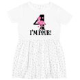 thumbnail image 3 of Inktastic 4th Birthday Flamingo Girls Toddler Dress, 3 of 5