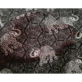thumbnail image 4 of oneOone Silk Tabby Fabric Elephant Block Printed Fabric 1 Yard 42 Inch Wide, 4 of 4