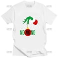 thumbnail image 3 of 2023 nueva camiseta de verano ropa de calle patrón Grinch Casual cuello redondo manga corta Feliz Navidad Top, 3 of 4