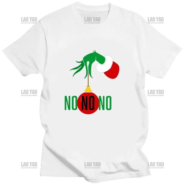 2023 nueva camiseta de verano ropa de calle patrón Grinch Casual cuello redondo manga corta Feliz Navidad Top