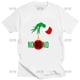 thumbnail image 1 of 2023 nueva camiseta de verano ropa de calle patrón Grinch Casual cuello redondo manga corta Feliz Navidad Top, 1 of 3