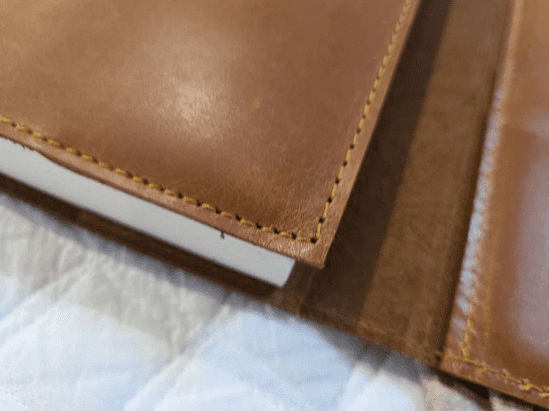Status Co. Soft Cover Unique Leather Journal - Sketchbook Gift for Writers and Travelers - Leather Bound Diary With Card Holder - Brown