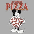 thumbnail image 2 of Boy's Mickey & Friends Mickey Mouse All You Need is Pizza  Graphic Tee Athletic Heather Small, 2 of 5