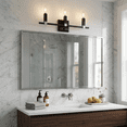 thumbnail image 4 of Maroni 3-Light Black Modern Bathroom Vanity Light, 4 of 4