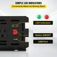 thumbnail image 4 of VEVOR Power Inverter 1250W Modified Sine Wave Inverter DC12V to AC120V Car Converter with USB Port LCD Display Remote Controller LED Indicator AC Outlets Inverter for Car RV Truck Boat Travel Camping, 4 of 9