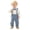 0-Blue&470, variant on Tiijoy Newborn Boys Outfits Long Sleeve Button Up Romper Suspenders Pants Set, Sizes 9-12M