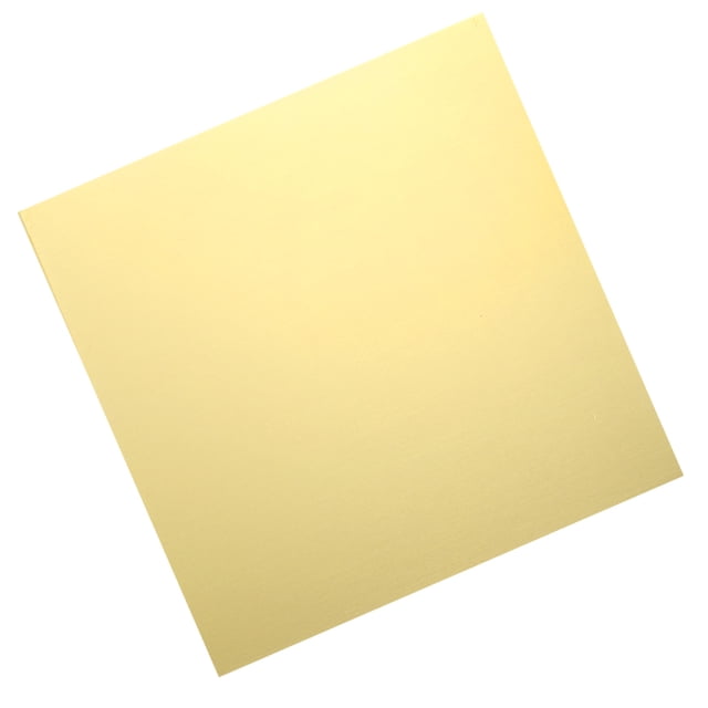 Hoja de Latón Puro, 8" x 8", 24 Gauge (0.5mm) de Grosor, Placa de Latón con Guantes (Dorado)