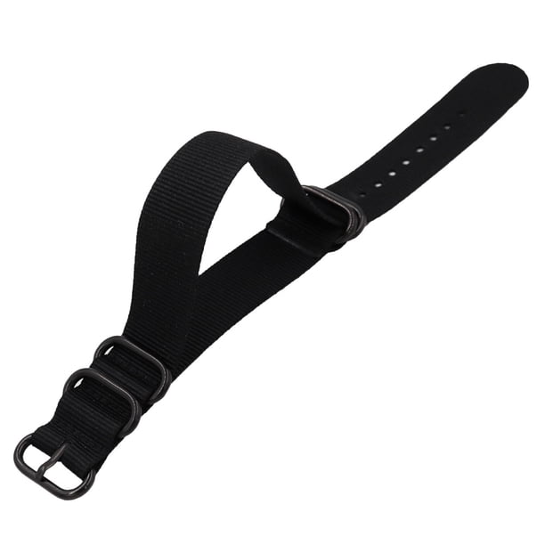 EeaseMX Correa de nailon para reloj, repuesto de correa de reloj, ajustable, alternativa, 22 mm, color negro