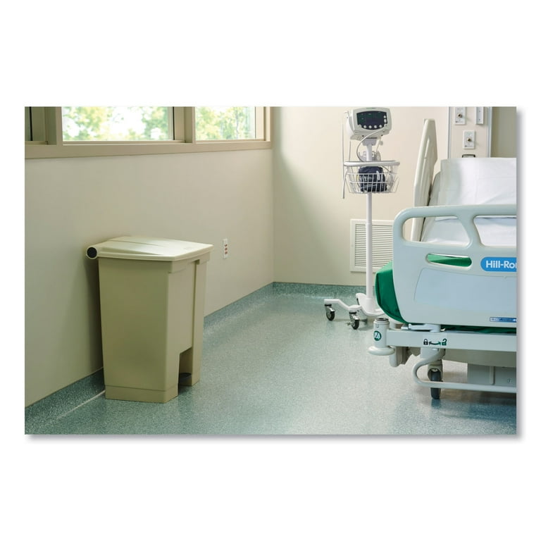 Legacy Step-On Receptacle, 18 gal, Polyethylene, Beige Legacy Step-On Receptacle, 18 gal, Polyethylene, Beige