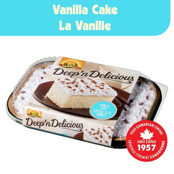 McCain® Deep'n Delicious® Vanilla Cake, Made in Canada from domestic and imported ingredients, 510g