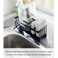 thumbnail image 3 of Yamazaki Home Sponge and Bottle Holder, Black, Steel, Water Resistant, No Assembly, 3 of 7