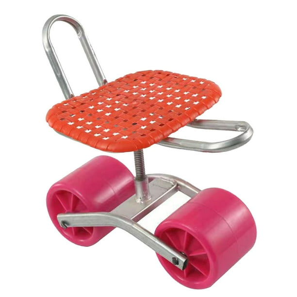 Working Seat,Garden Stool with Backrest Anti Slip Wheels,Gardening