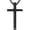 Black, variant on Inspirational Bible Verse Cross Necklace for Men, Stainless Steel Plain Black Silver Cross Pendant Necklace