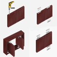 thumbnail image 3 of Set of 2 Stainless Steel 360 Degree Pivot Door Hinges with Fixing Screws 75 x 17mm, 3 of 5